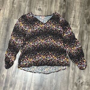 Willow Root Women's Floral Print Long Sleeve‎ Blouse Size S Multicolor